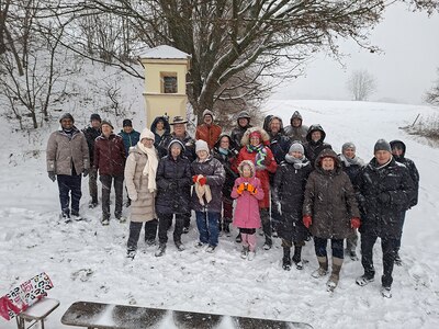Andacht beim Severin-Bildstock