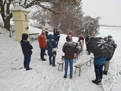 Andacht beim Severin-Bildstock