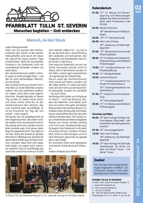 Pfarrblatt 2026 / Februar