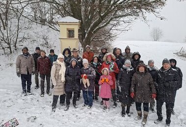 Andacht beim Severin-Bildstock