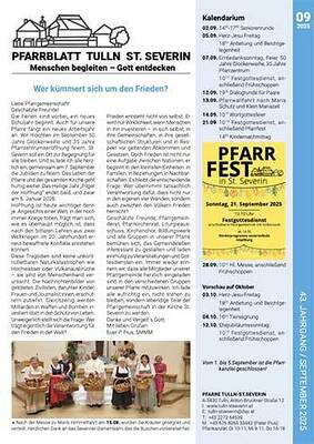 Pfarrblatt 2025 / SeptemberSt. Severin Cover